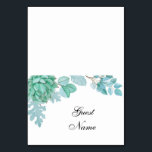 Succulent wedding place card. Cactus guest name Table Number<br><div class="desc">Matching items - https://goo.gl/4X0TS0 ♥ Please note, you will need to fold down cards in the centre ♥ You can change name and create as many place cards as need. Put each of them in the cart separately ♥ You can change colour or size of font: click on the button...</div>