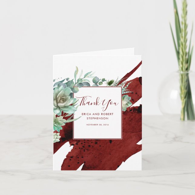 Succulente verdure Bourgogne Rouge Merci moderne (Devant)
