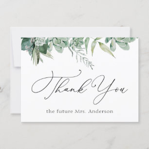 Succulents and Eucalyptus Thank You