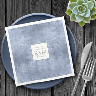 Succulents and Sparkle Wedding Blue ID515 Napkin