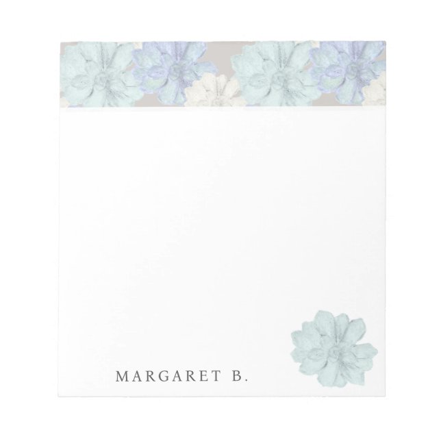 Succulents Art Pattern Custom Notepad (Front)