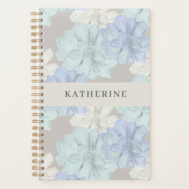 Succulents Art Pattern Planner (Devant)