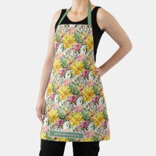 Succulents Cactus Gardening Apron