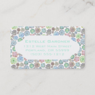 Succulents custom business card