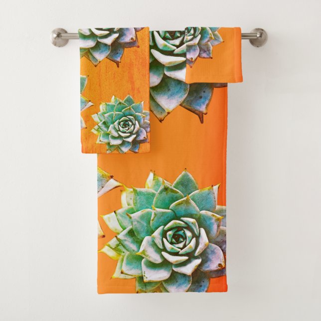 Succulents d'aquarelle sur Terracotta (En situation)