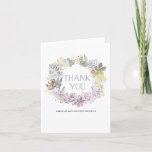 Succulents doux Carte de remerciements Mariage