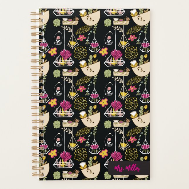 Succulents du planificateur enseignant personnalis (Devant)