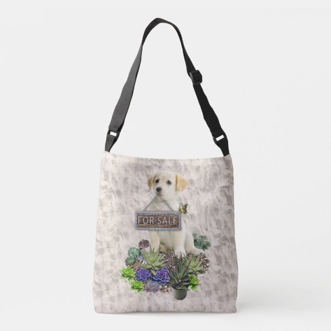 Succulents for sale crossbody bag (Back)