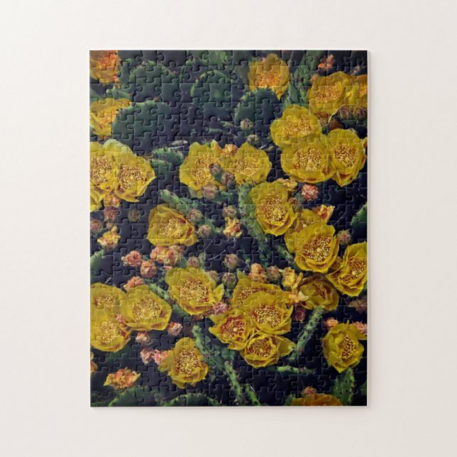 Succulents Garden Yellow Floral Spring Summer Gift Jigsaw Puzzle (Vertical)