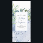 Succulents Greenery Dusty Blue Wedding Programs<br><div class="desc">Succulents - greenery dusty blue wedding programs</div>