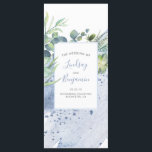 Succulents Greenery Dusty Blue Wedding Programs<br><div class="desc">Succulents - greenery dusty blue wedding programs</div>