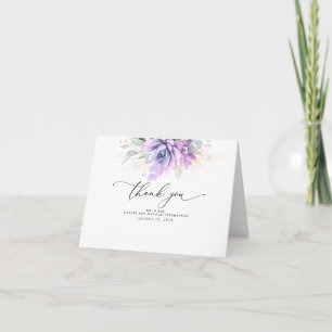 Succulents Greenery Elegant Boho Wedding Thank You Card