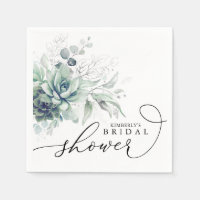 Succulents Greenery Elegant Bridal / Baby Shower N