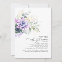 Succulents Greenery Gold Leaves Boho Bridal Shower