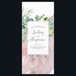 Succulents Greenery Rose Gold Wedding Programs<br><div class="desc">Succulents - greenery rose gold splatters wedding programs</div>