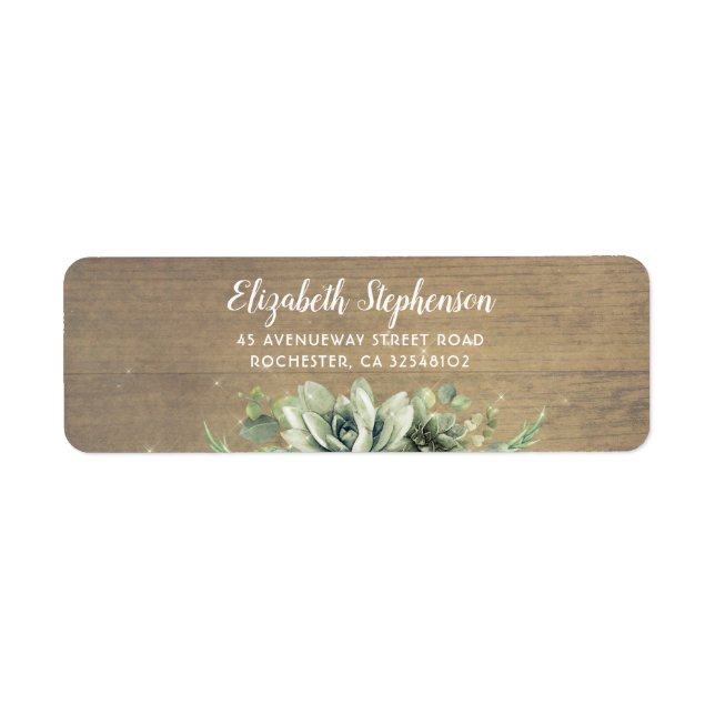 Succulents Greenery Rustic Country (Front)
