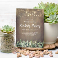 Succulents Greenery Rustic Country Bridal Shower