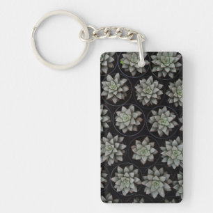 Succulents in Pots Keychain