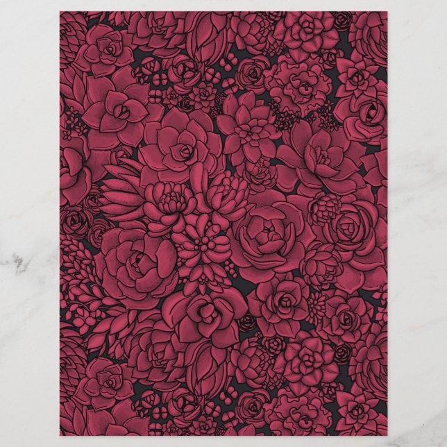 Succulents in Viva Magenta- Colour of the Year 202 (Front)