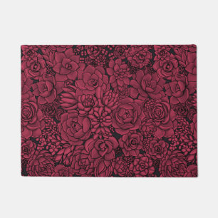 Succulents in Viva Magenta- Colour of the Year 202 Doormat