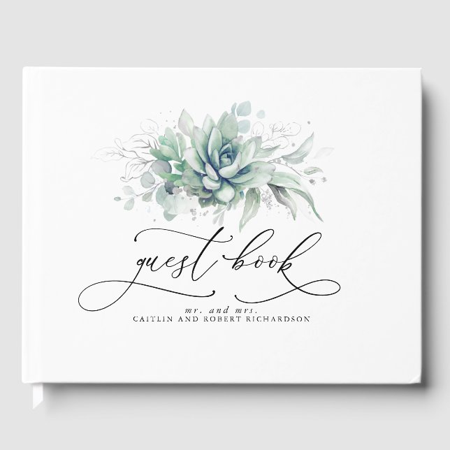 Succulents Livre d'hôtes Mariage de verdure (Recto)