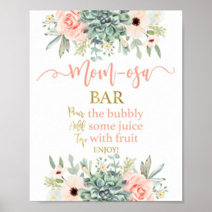 Succulents Mom osa Bar Poster