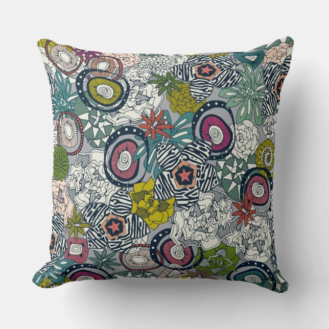 succulents multi light throw pillow (Front)