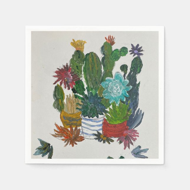 Succulents on Display   Napkin (Front)