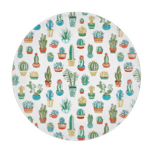 Succulents Pattern Cutting Board