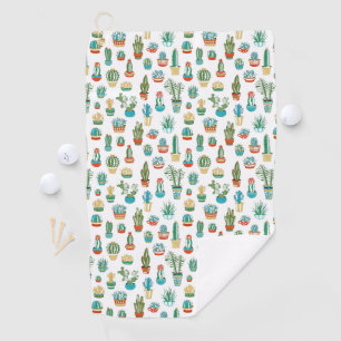 Succulents Pattern Golf Towel