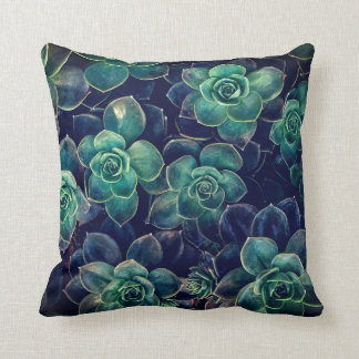 Succulents Pattern Throw Pillow