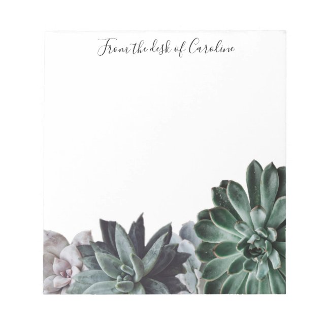 Succulents Personalized Notepad (Front)