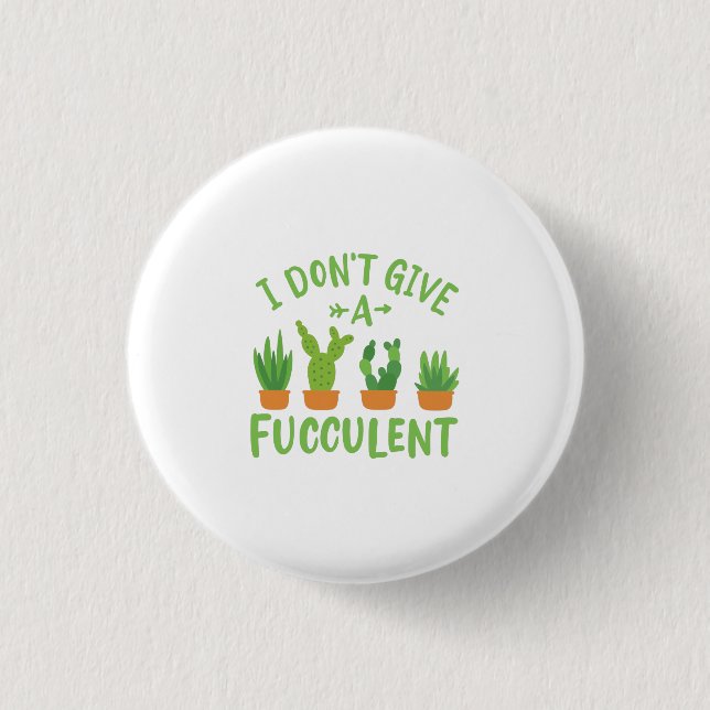 Succulents Plants 1 Inch Round Button (Front)