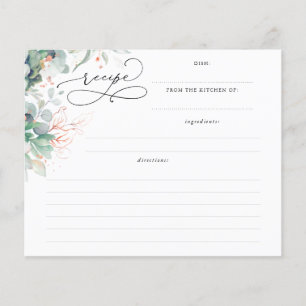 Succulents Rose Gold Greenery Bridal Shower Recipe