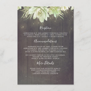 Succulents Rustic Wedding Information Guest Enclosure Card