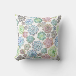 Succulents Throw Pillow