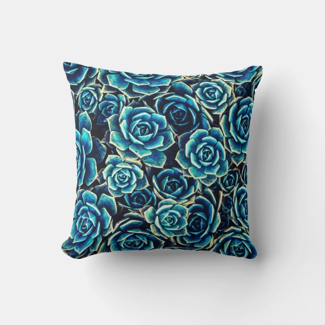 Succulents Throw Pillow (Front)