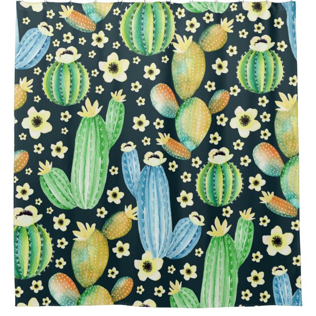 Succulents Watercolor Cactus Floral Pattern (Front)