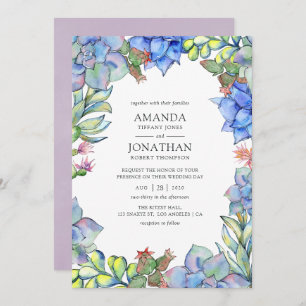 Succulents Wedding Invitation