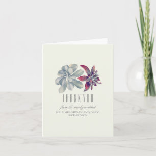 Succulents Wedding Thank You Card