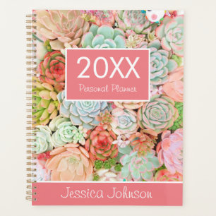 Succulents Weekly Monthly Personalized Personal Pl Planner