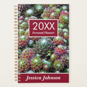 Succulents Weekly Monthly Personalized Personal Planner