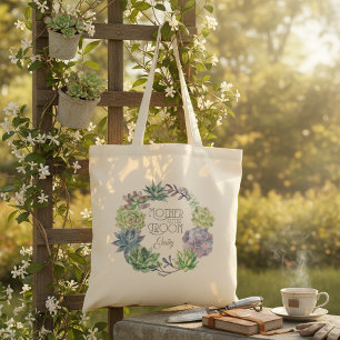 Succulents Wreath Mother of the Groom ID517 Tote Bag
