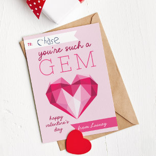 Such A Gem Classroom Valentines Day Card