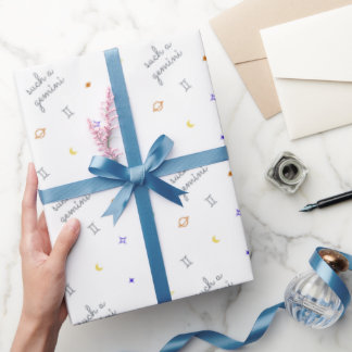 Such a Gemini (Retro colors) Wrapping Paper