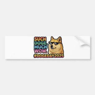 Such Doge Much Wow Bumper Sticker–Funny Doge Meme  Sticker