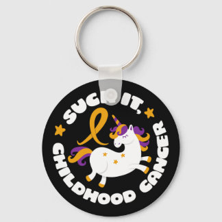 Suck It Childhood Cancer Keychain