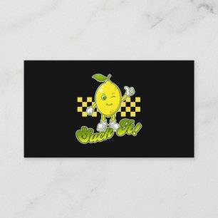 Suck It Green Lime Lemon Love Funny Mexican Party  Business Card