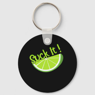 Suck It Mexican Green Lime Slice Lemon Love Keychain