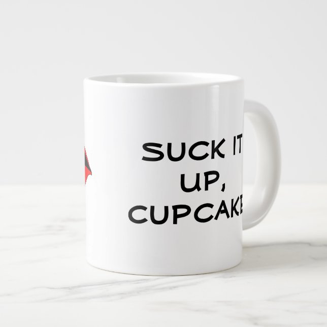 Suck it Up, Cupcake Smart Mouth Large Coffee Mug (Front Right)